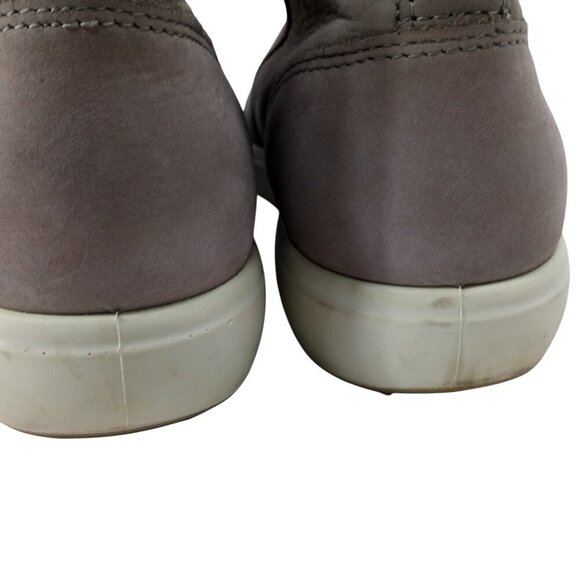 Ecco Soft 7 Zip Ankle Boots Booties Size 41 US 10-10.5 Gray Nubuck Comfort - Picture 8 of 13